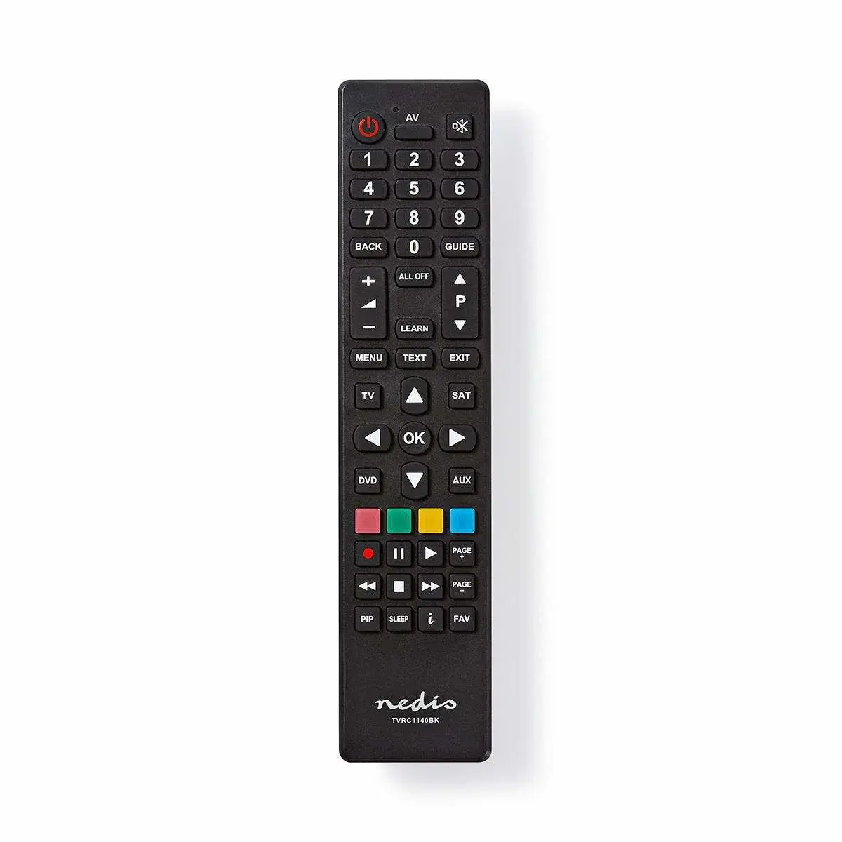 Nedis Universal fjernkontroll | Programmerbar | 4 Enheter | Fjern layout | Infrarød | Sort