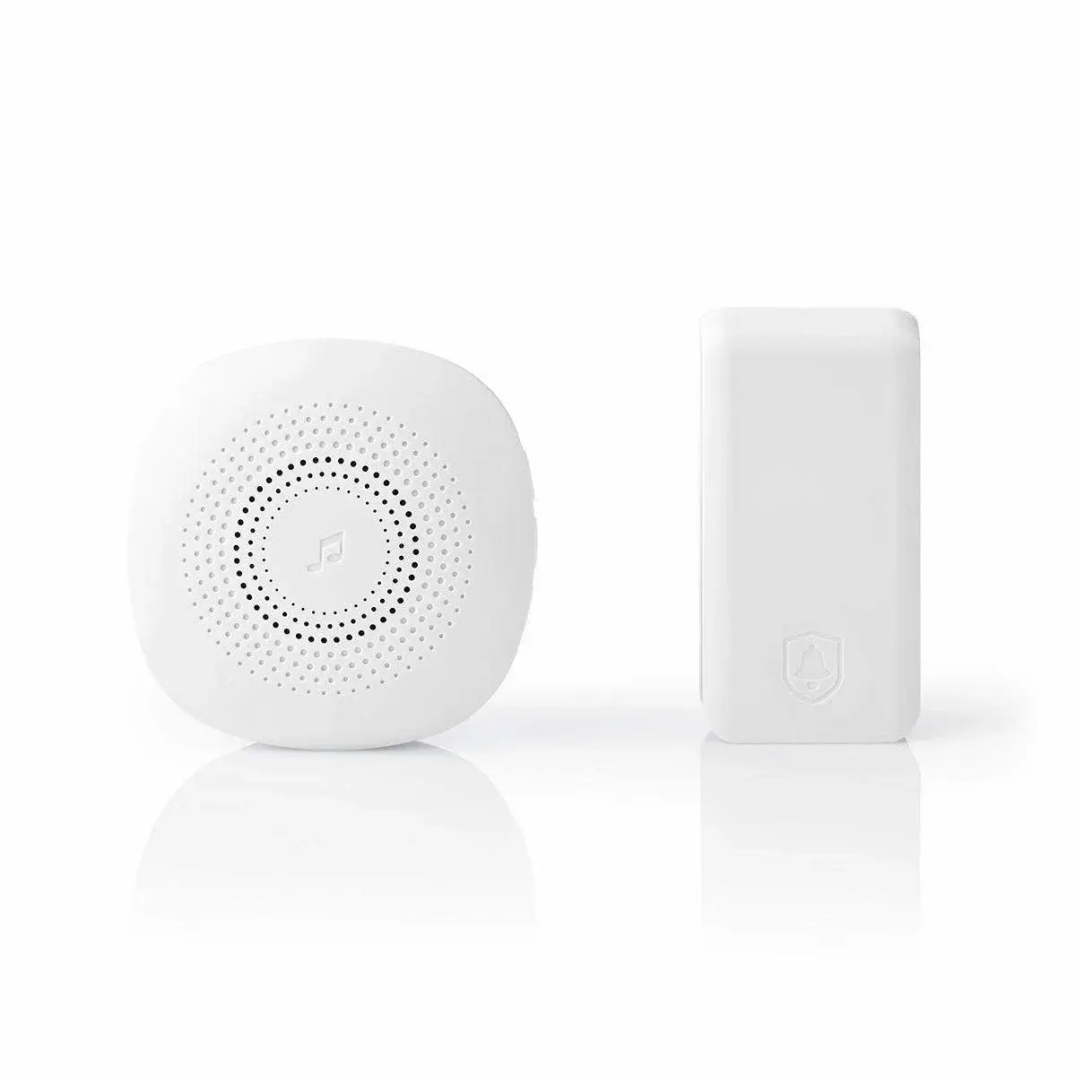 Nedis Trådløs ringeklokke Set | Nettstrøm drevet | 220 - 240 V AC 50 Hz | 1x CR2032 | Volum: 80 dB | Signalområde (siktelinje): 100 m