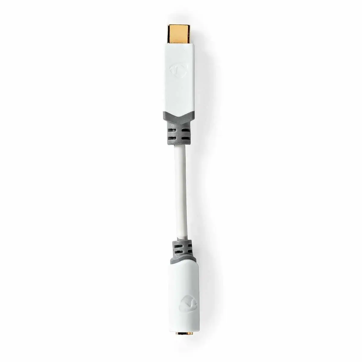 Nedis USB-C™ Adapter | USB 2.0 | USB-C™ Hann | 3.5 mm Hun | 0.10 m | Rund | Gull belagt | PVC | Hvit | Boks