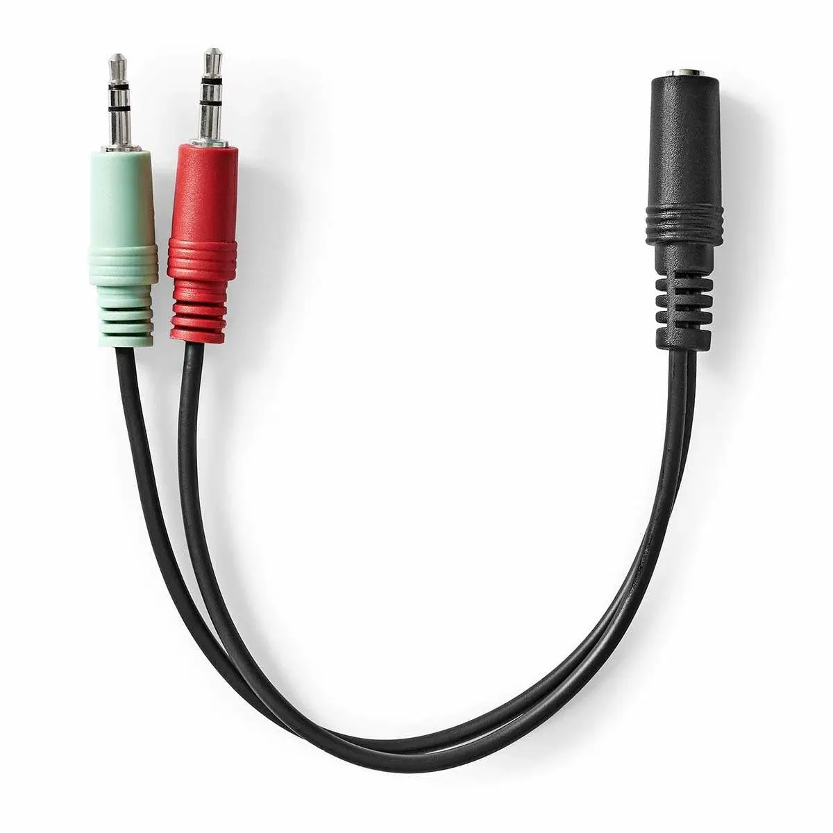 Nedis Stereo lydkabel | 3.5 mm Hun | 2 stk. 3,5 mm, han | Gull belagt | 0.12 m | Rund | Boks