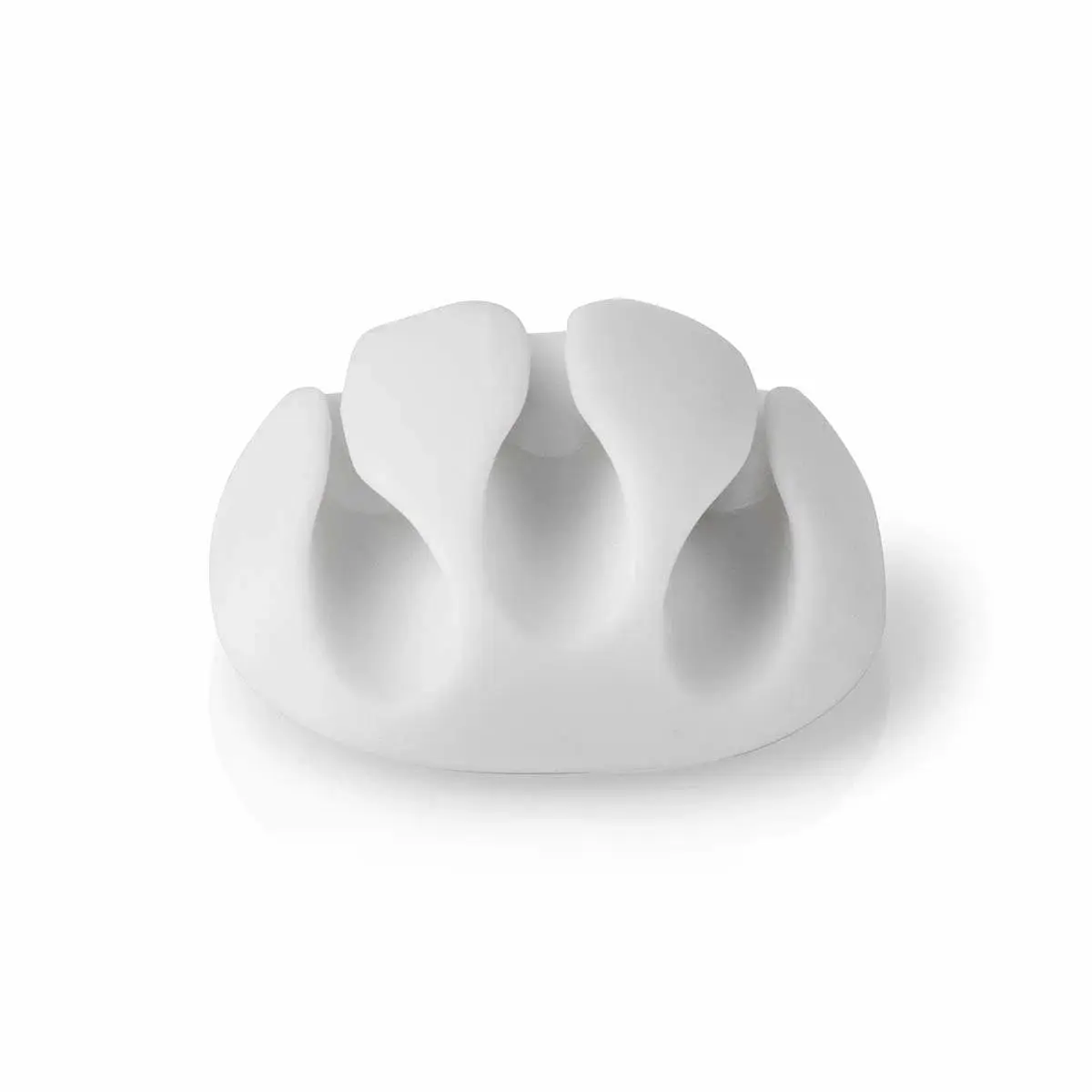 Nedis Kabel Ledelse | Kabelklips | Klikk og Go | 4 stk. | Antall plasser: 3 Spor | Maksimal kabeltykkelse: 5.3 mm | TPE | Hvit