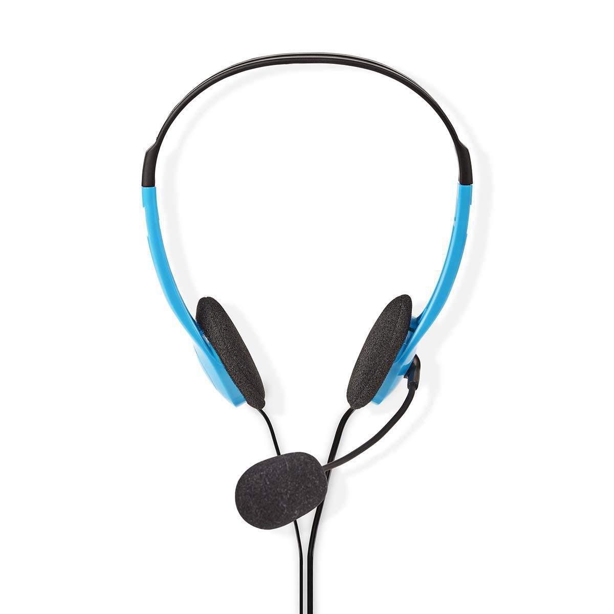 Nedis PC-hodesett | On-Ear | Stereo | 2x 3.5 mm | Fold-Away Mikrofon | Blå