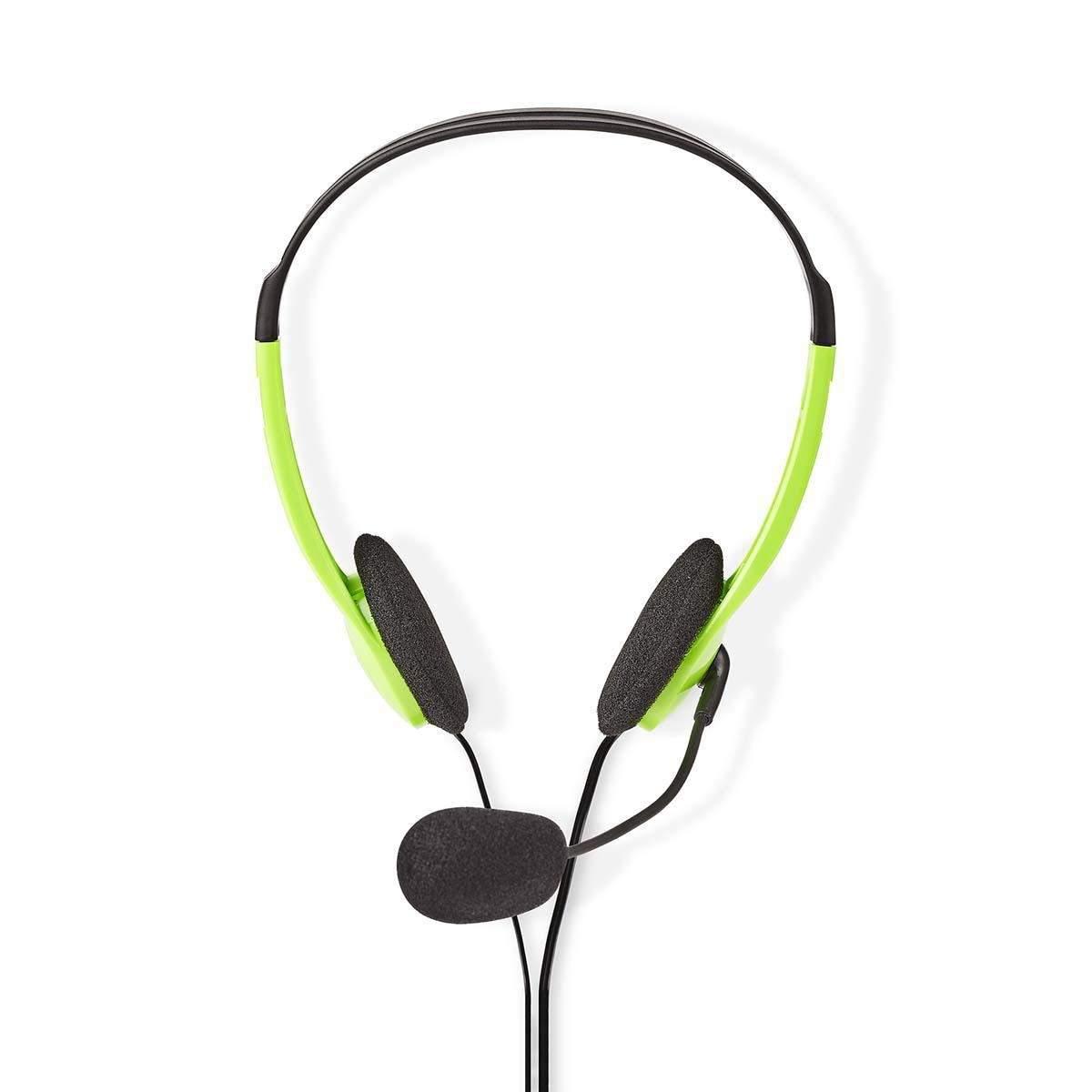 Nedis PC-hodesett | On-Ear | Stereo | 2x 3.5 mm | Fold-Away Mikrofon | Grøn