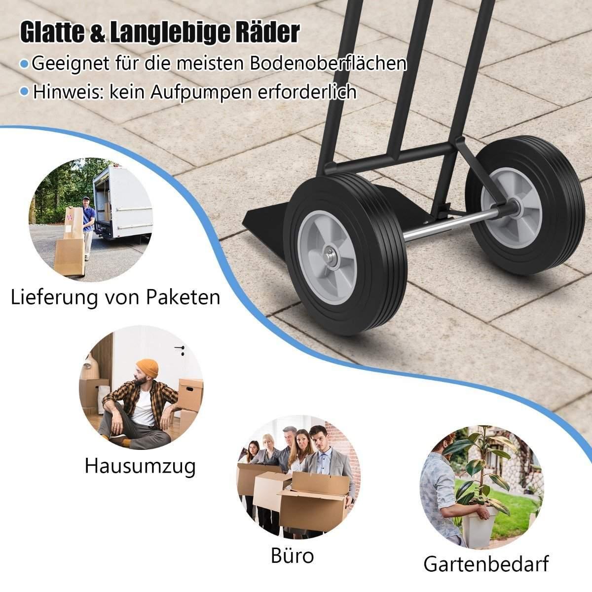 CWY Sekkebil med P-håndtak Høyrygget gaffeltruck 51 x 48 x 132 cm Svart