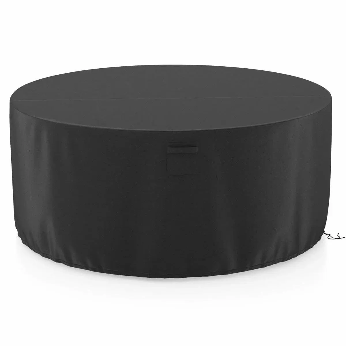 CWY Ø 183 cm Rundt terrassemøbeltrekk med ventilasjonsåpninger & spenner & snorer svart