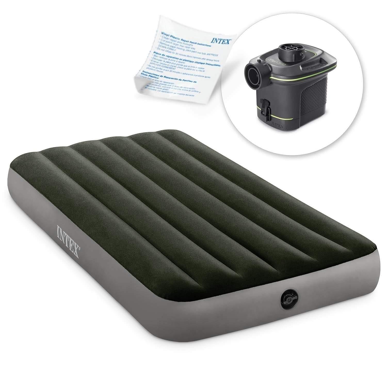 B2X Oppblåsbar madrass 191x99x25 cm med elektrisk pumpe INTEX 64777