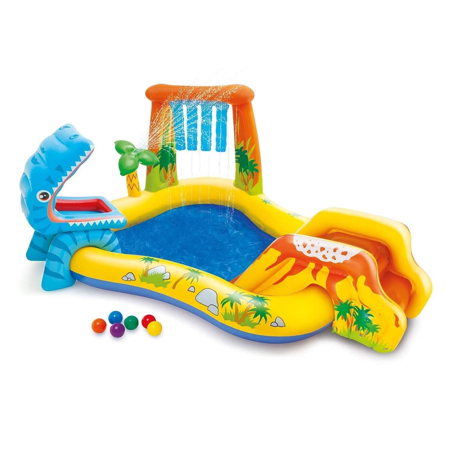 B2X Dinosaurer lekeplass med sklie 249 x 191 x 109 cm INTEX 57444