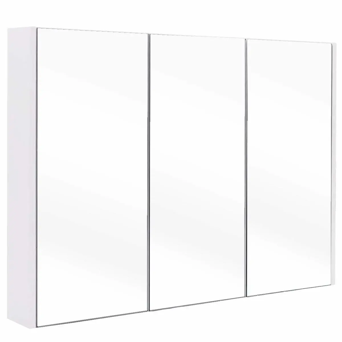 Northix Speilskap med justerbare hyller Baderomsspeilskap 90 x 11 x 65 cm Hvit