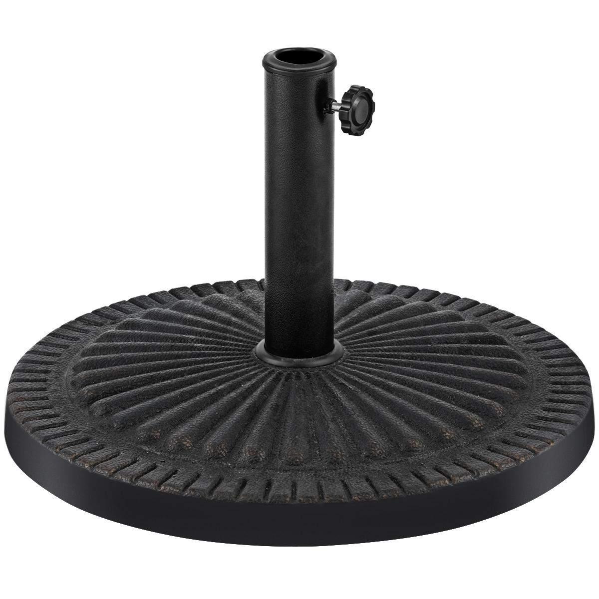 Northix 49cm parasollbase Robust rund paraplyholder med låseknapp Tykk jernstang