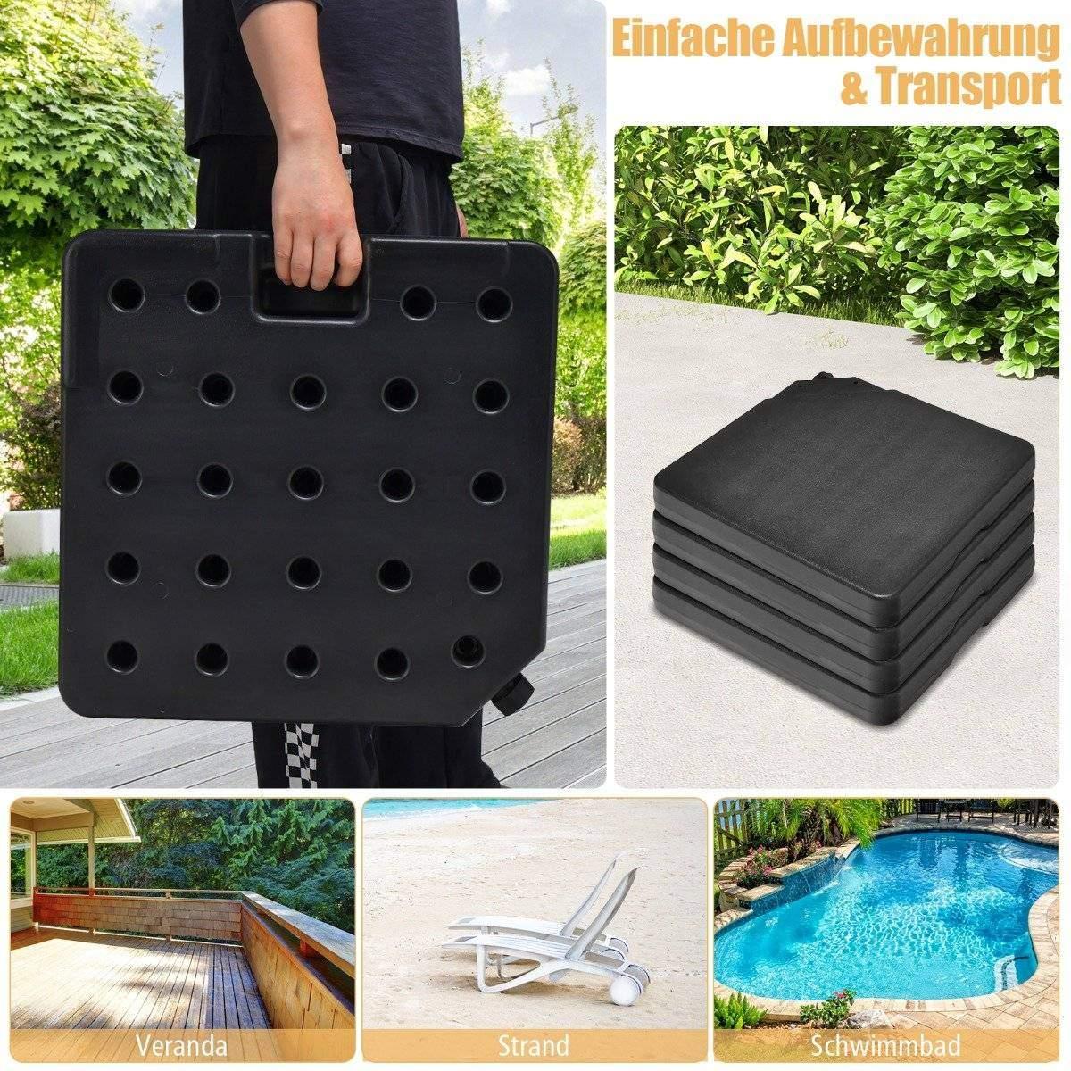 Northix Parasollbase 52 liter / 78 kg Fyllbar med vann eller sand Parasollbase