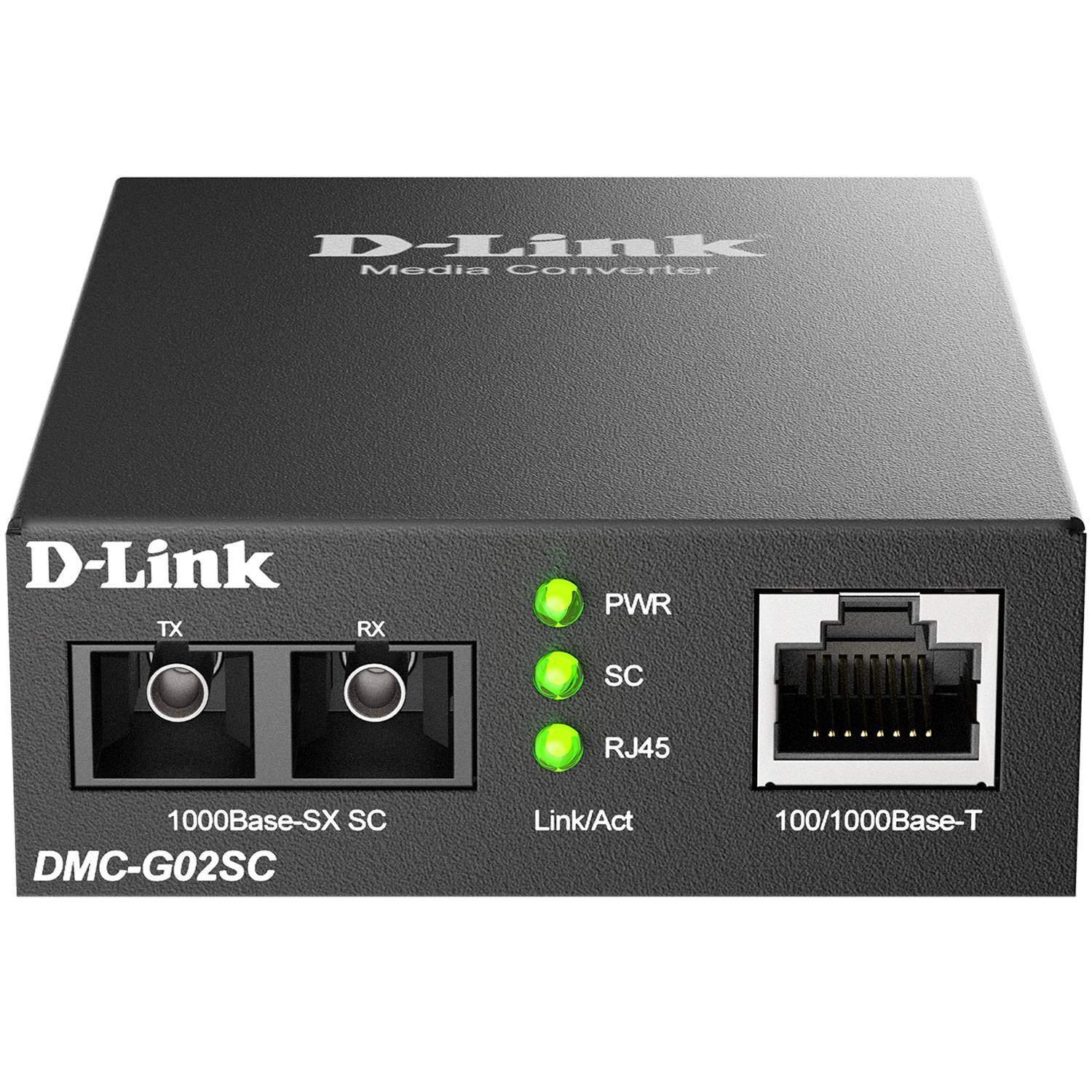 D-Link DMC-G02SC 100/1000Base-t til 1000Base-SX SC Multi-modus Media Converter 550m