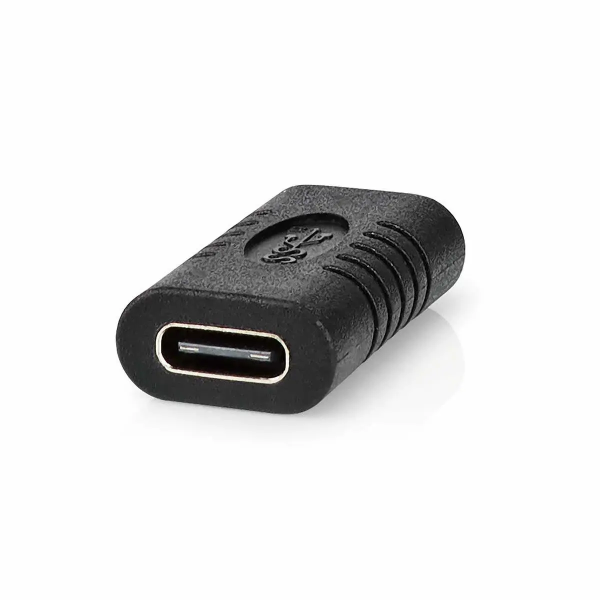 Nedis USB-C™-adapter | USB 3.2 Gen 2 | USB-C™ hunn | USB-C™ hunn | 4K@60Hz | 10 Gbps | Runde | Forniklet | Svart | Eske