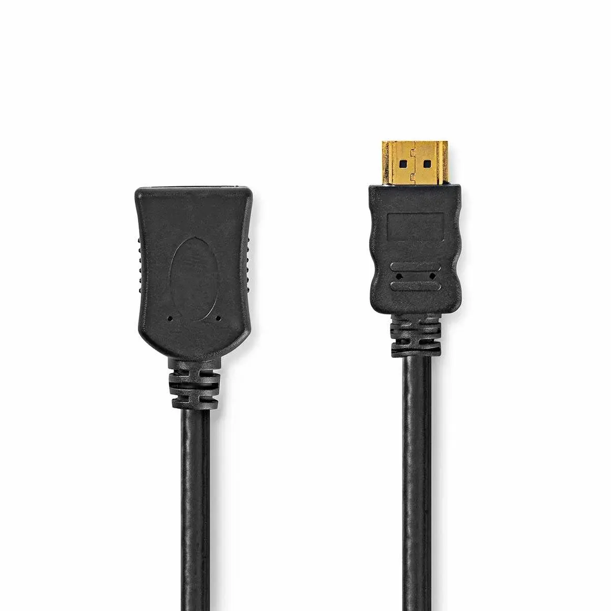 Nedis Høyhastighets HDMI™-kabel med Ethernet | HDMI™-kontakt | HDMI™-utgang | 4K@60Hz | ARC | 10,2 Gbps | 2,00 m | Runde | PVC | Svart