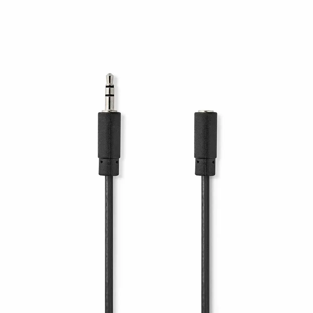 Nedis Stereo lydkabel | 3.5 mm Han | 3.5 mm Hun | Nikkel belagt | 1.00 m | Rund | Sort | Plastpose