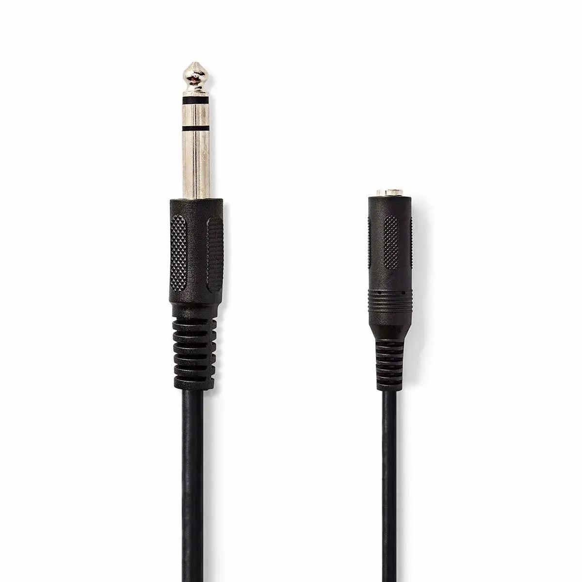 Nedis Stereo lydkabel | 6.35 mm Han | 6.35 mm Hun | Nikkel belagt | 5.00 m | Rund | Label