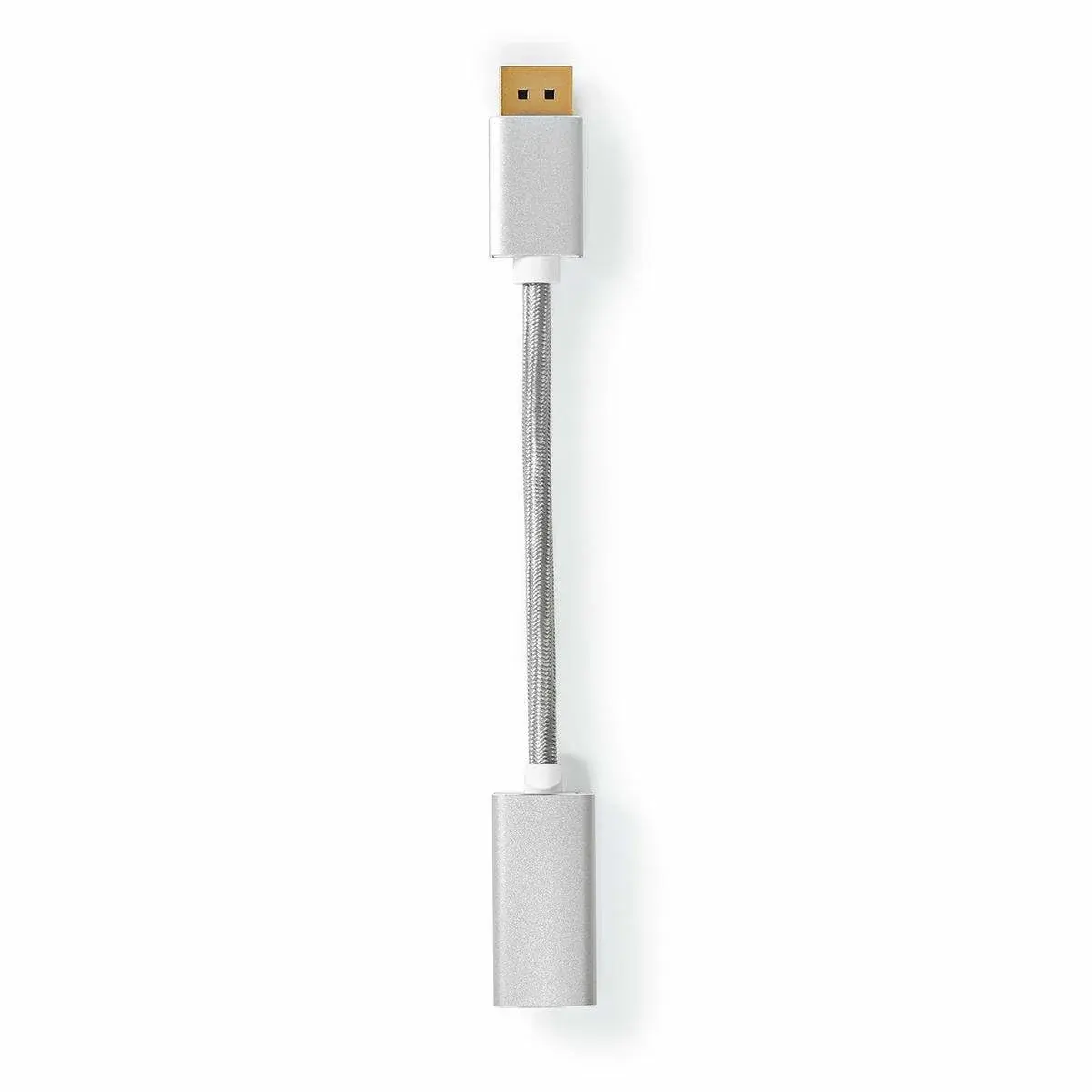 Nedis Displayport-kabel | DisplayPort Han | HDMI™ Output | 4K@60Hz | Gull belagt | 0.20 m | Rund | Flettet | Sølv | Deksel Vindusboks