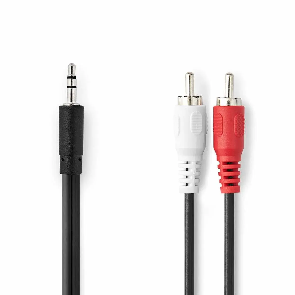 Nedis Stereo lydkabel | 3.5 mm Han | 2x RCA Han | Nikkel belagt | 3.00 m | Rund | Sort | Boks