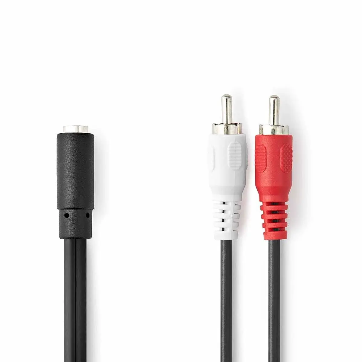Nedis Stereo lydkabel | 2x RCA Han | 3.5 mm Hun | Nikkel belagt | 0.20 m | Rund | Boks