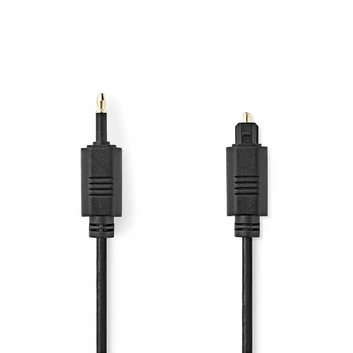Nedis Optisk lydkabel | TosLink Han | Mini-Toslink | 1.00 m | Rund | PVC | Sort | Konvolutt