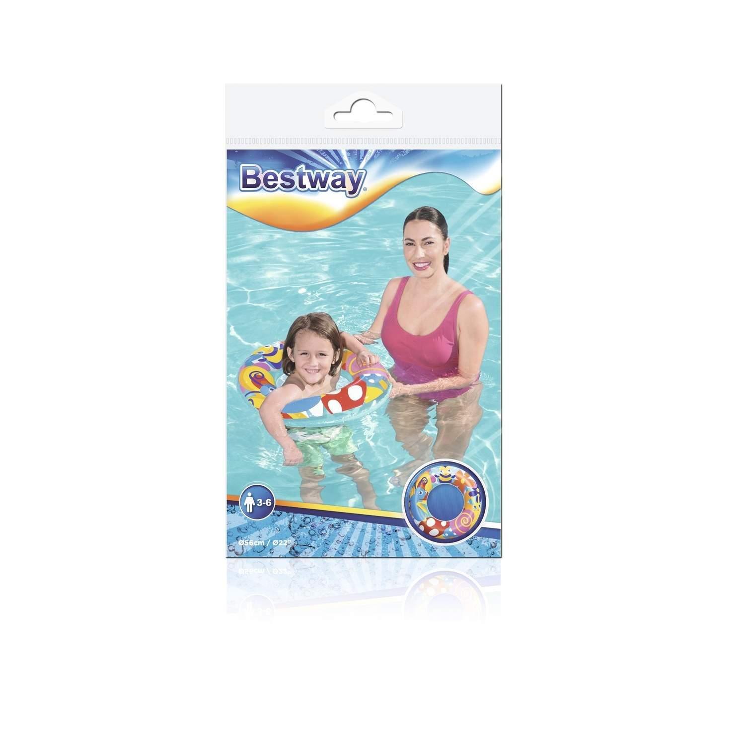 Bestway Barnas badering, 56 cm – morsomme mønstre, 3–6 år