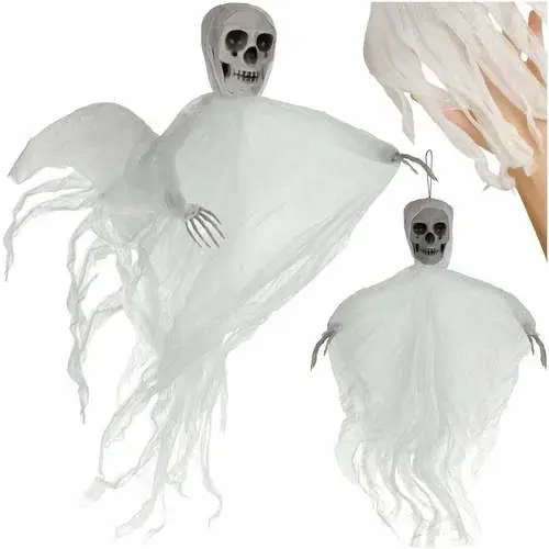 Northio Hengende skjelettdekorasjon, realistisk 70 cm til Halloween