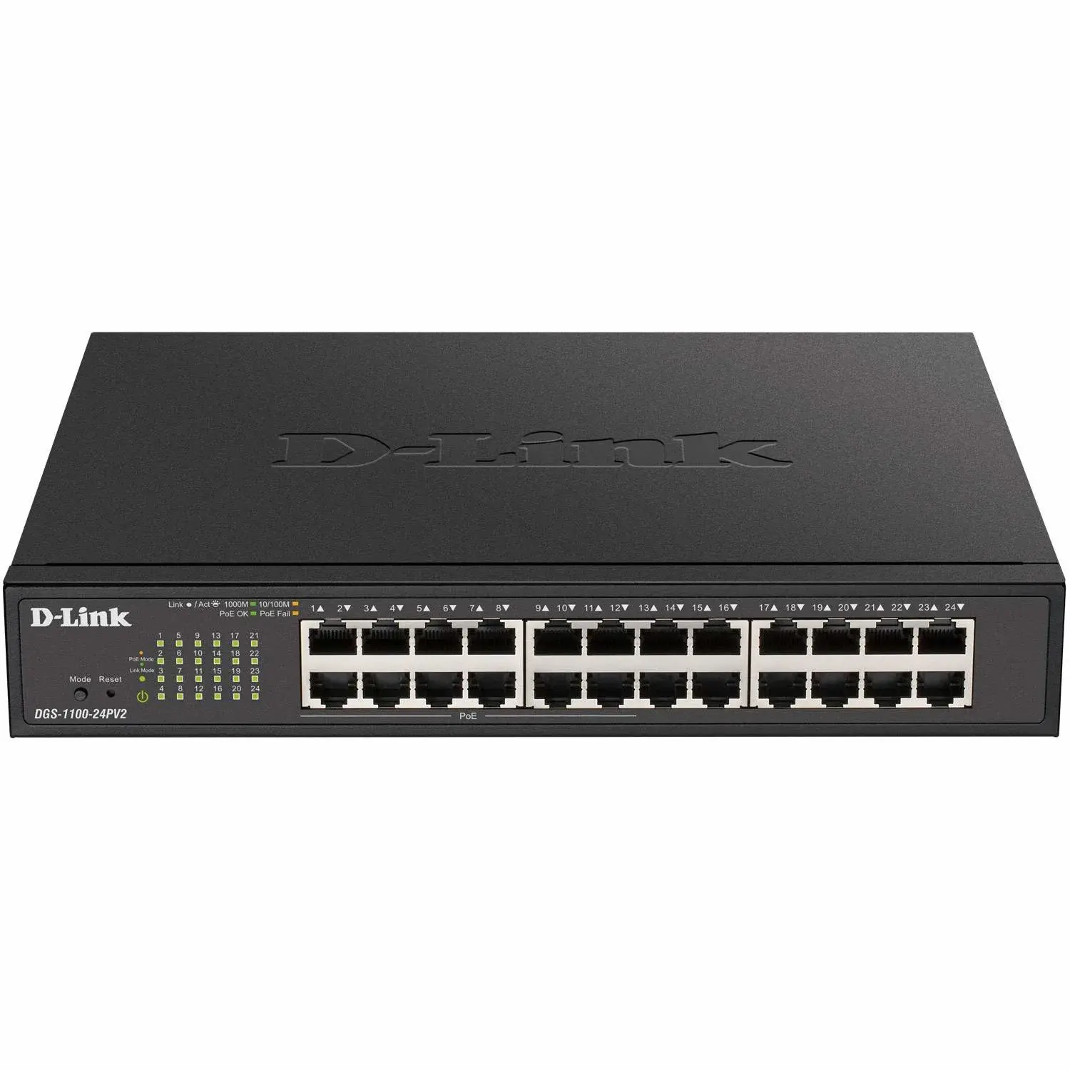 D-Link 24-porters Gigabit PoE smart administrert nettverkssvitsj