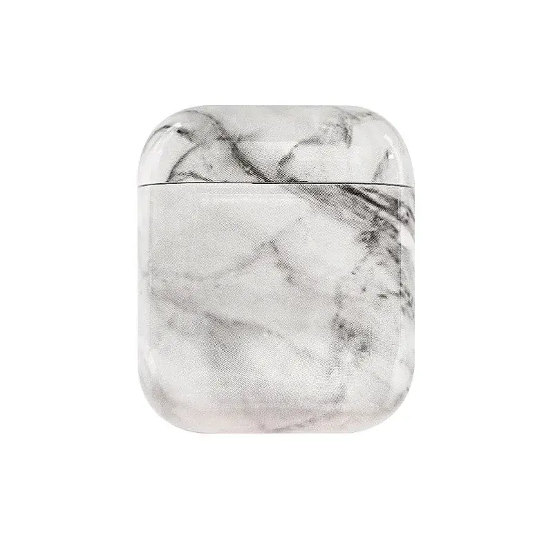 eStore Beskyttelsesdeksel til AirPods - Hvit Marmor