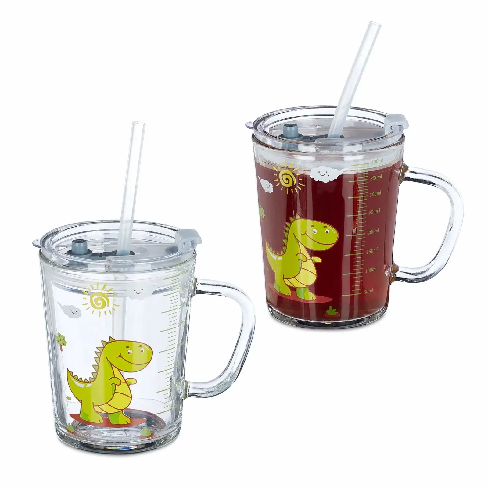 RXS Drikkeglass Kids Dino sett med 2