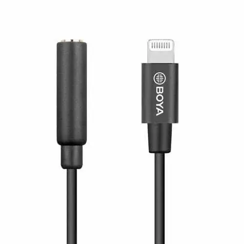 BOYA BOYA mikrofonadapter Lightning - 3,5 mm BY-K3 hann - TRRS hunn