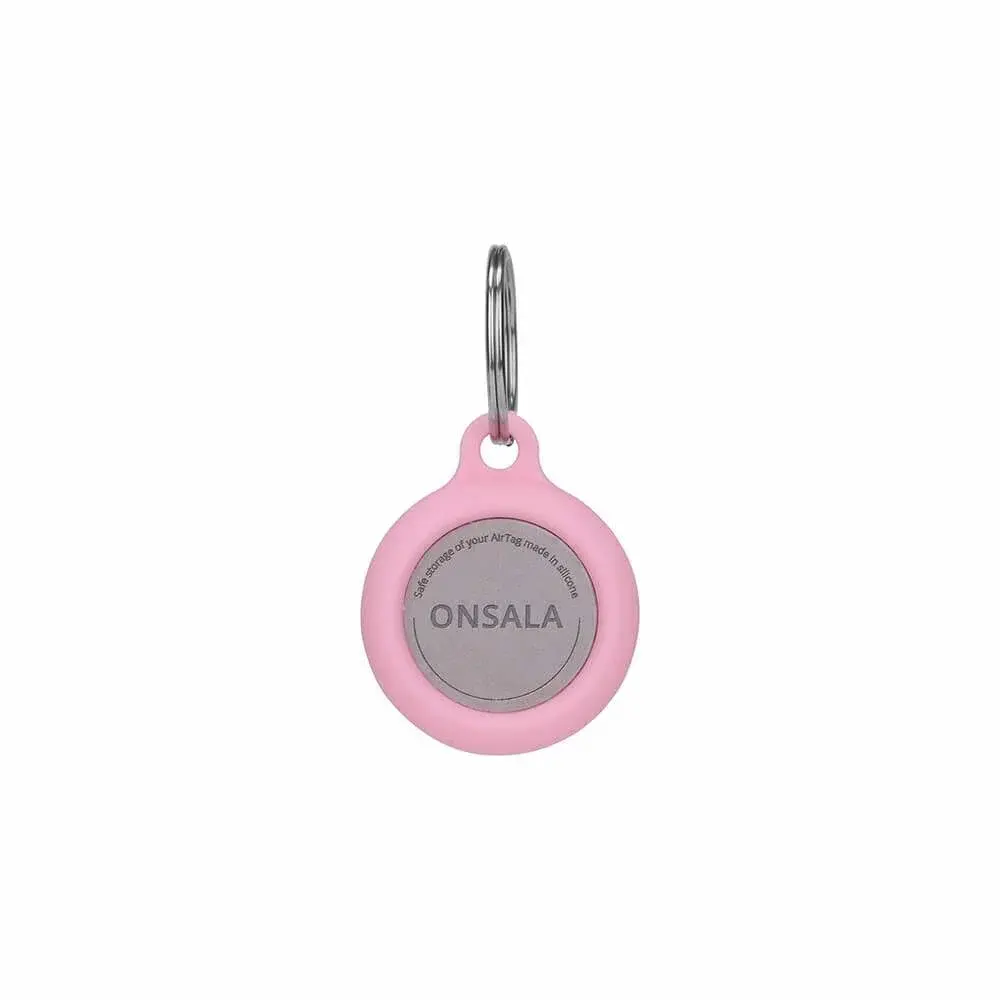 Onsala ONSALA Airtag Holder Silikon Rosa med nøkkelring