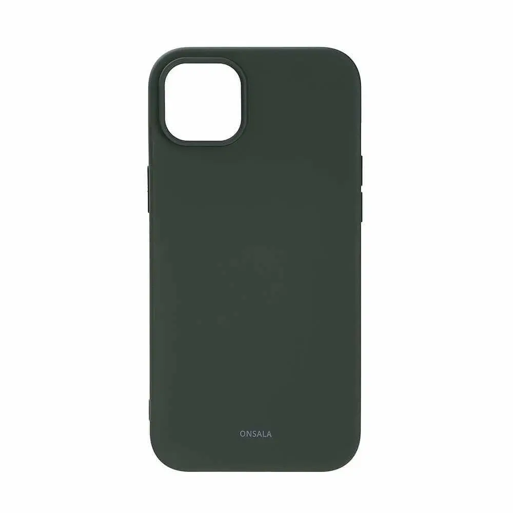 Onsala ONSALA Bakdeksel Silikon iPhone 14 Plus 6,7" olivengrønn