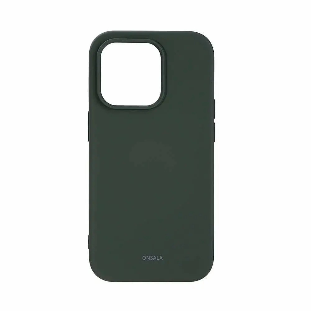 Onsala ONSALA Bakdeksel Silikon iPhone 14 Pro 6.1" Olivengrønn