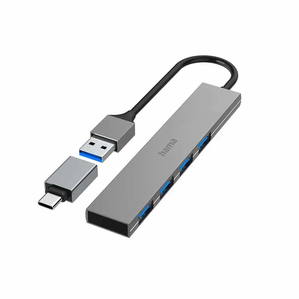 HAMA HAMA Hub USB-A 3.2 4x-porter 5 Gbit/s USB-C-adapter
