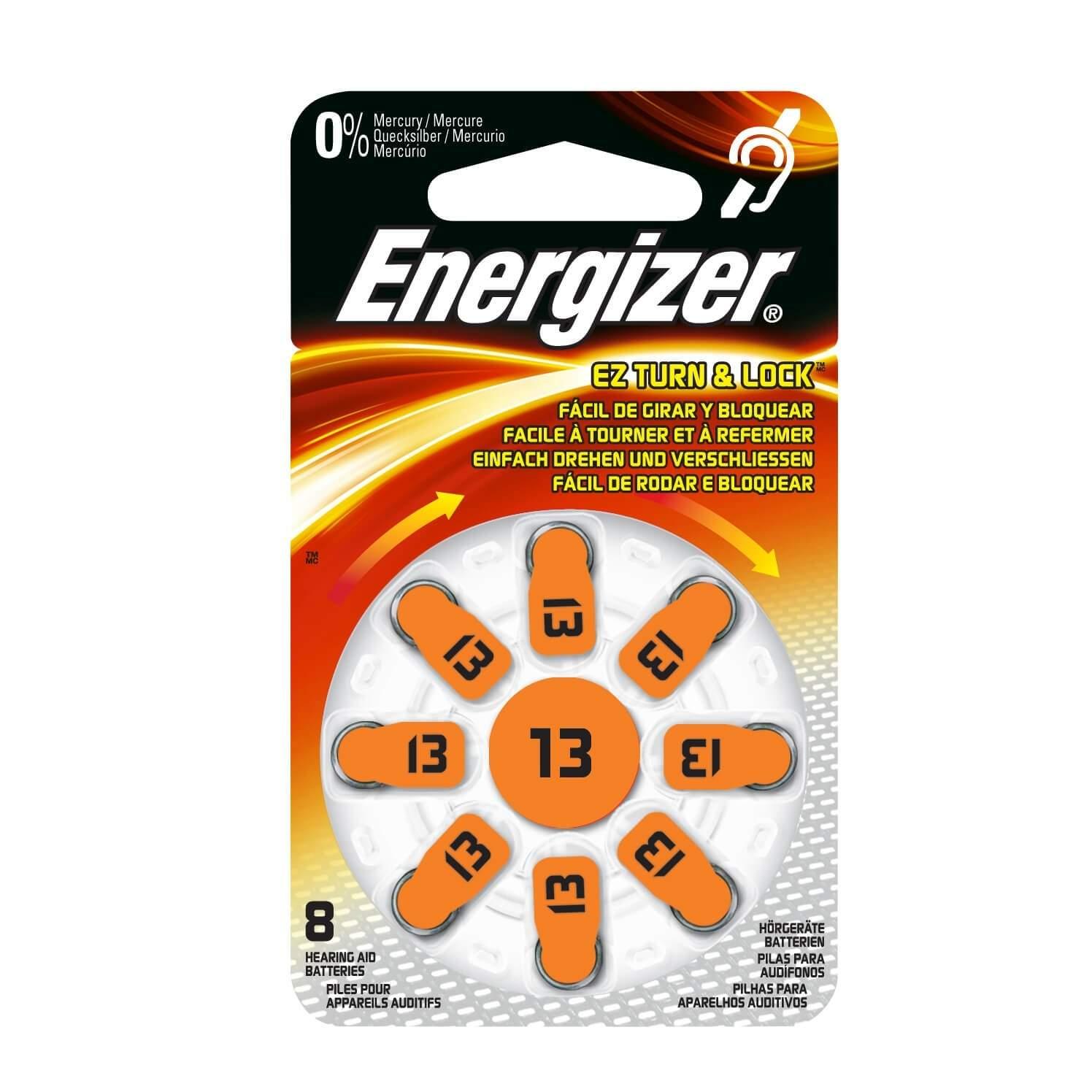 Energizer ENERGIZER Batteri Høreapparat Zinc Air 13 TL8 8-pak