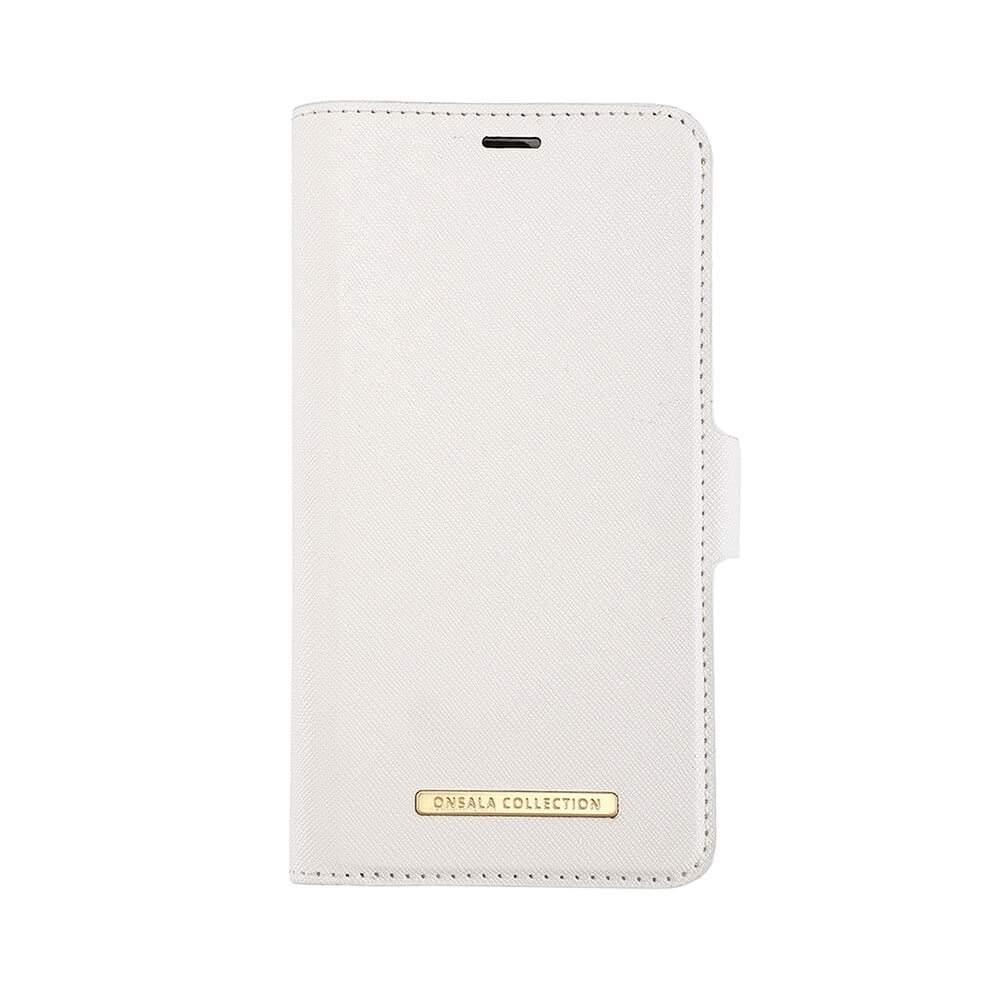 Onsala ONSALA COLLECTION Mobiltelefondeksel Saffiano White iPhone 12 / 12 Pro