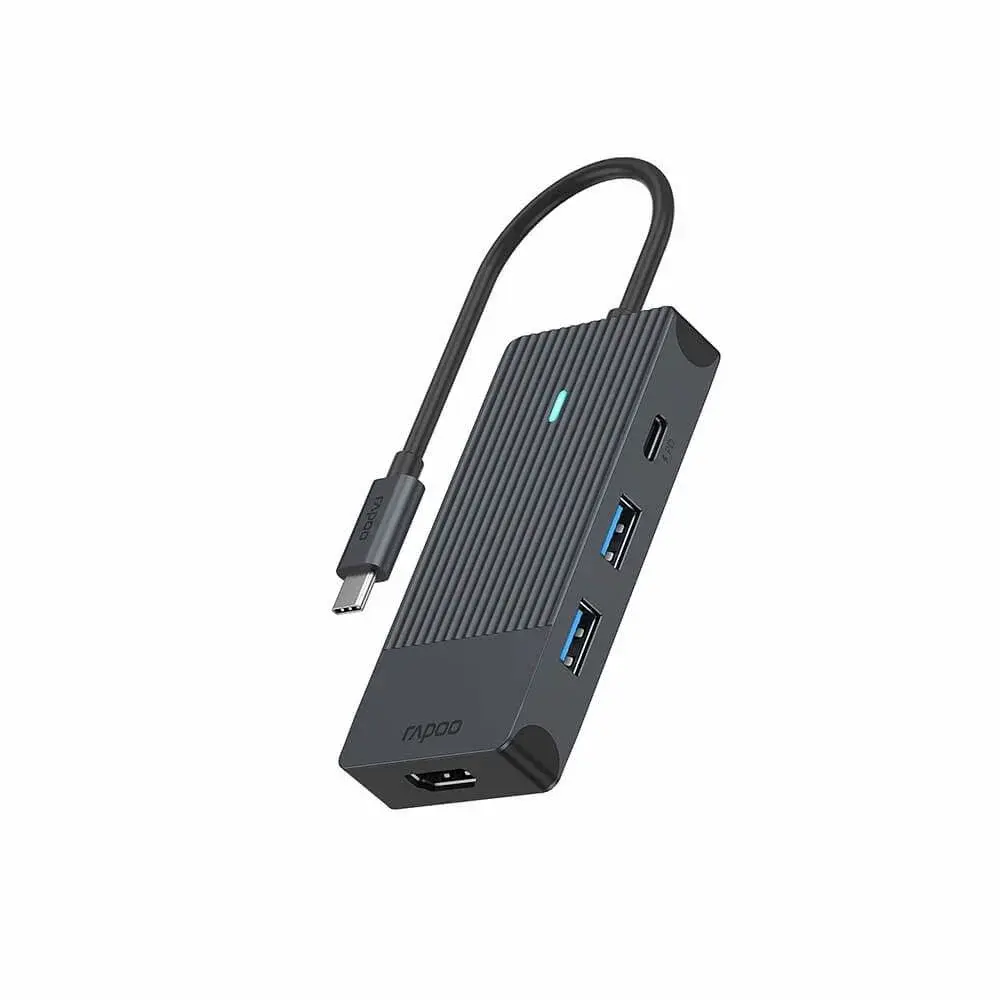 RAPOO RAPOO USB-C Multiport UCM-2001 4-i-1 USB-C-adapter