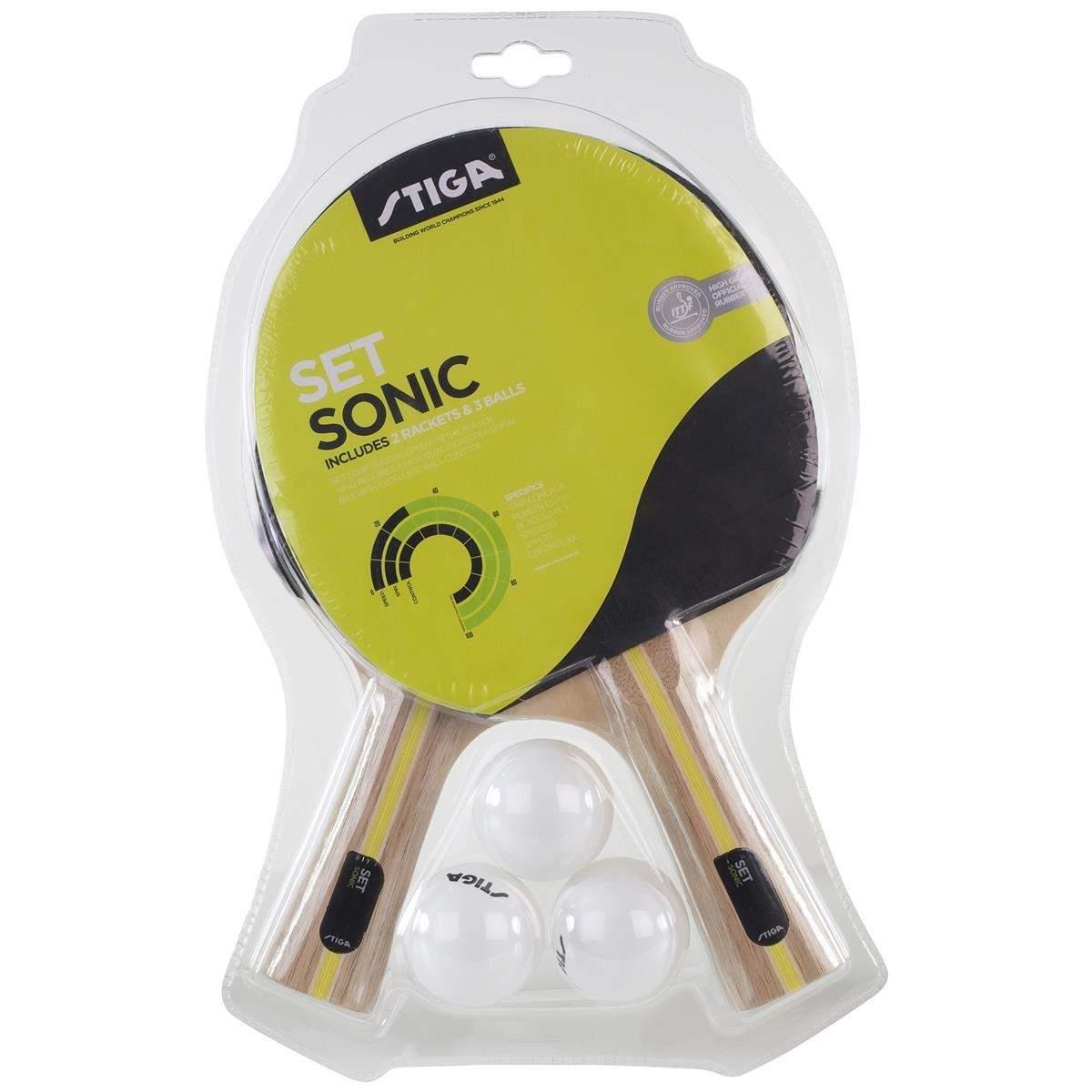 Stiga Sett Sonic 2 stativ + 3 baller