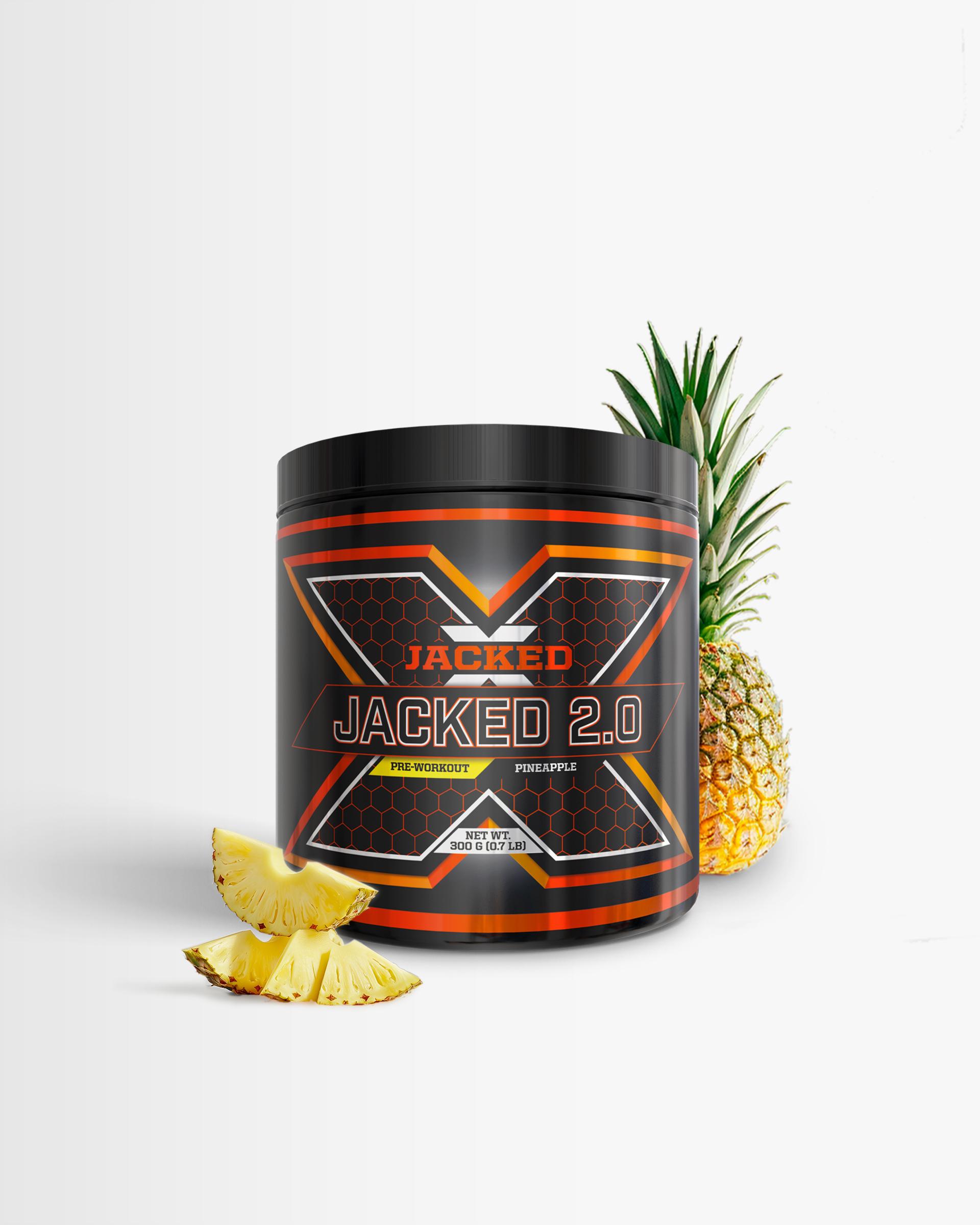 JACKED 2 x Jacked 2.0 - Pwo, Pre-Workout - Pineapple