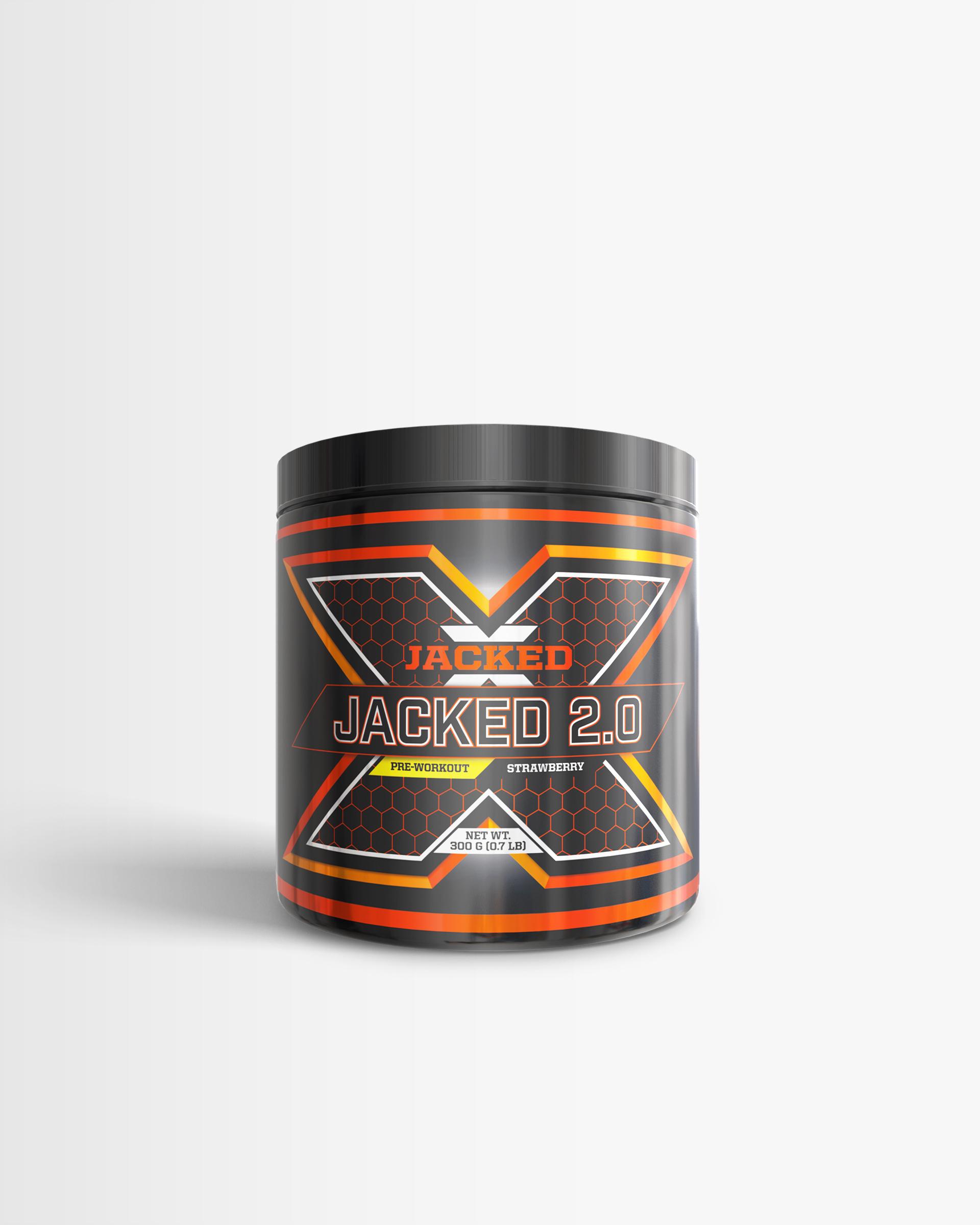 JACKED 2 x Jacked 2.0 - Pwo, Pre-Workout - Strawberry