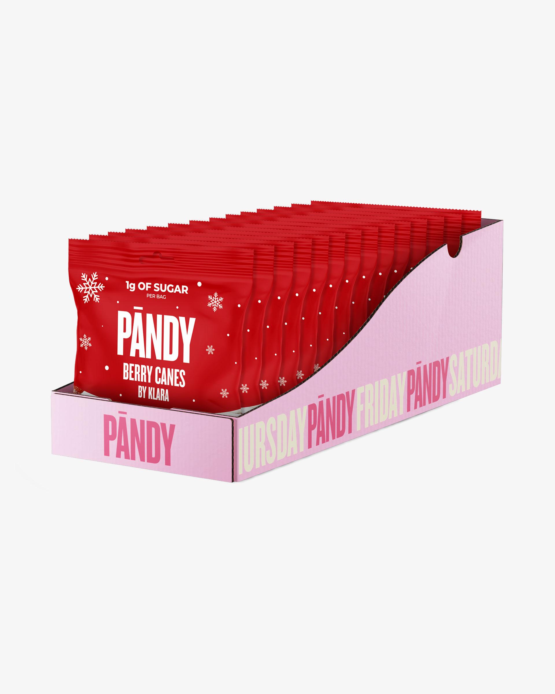Pändy Pändy Candy Berry Canes - 14 stk hel eske