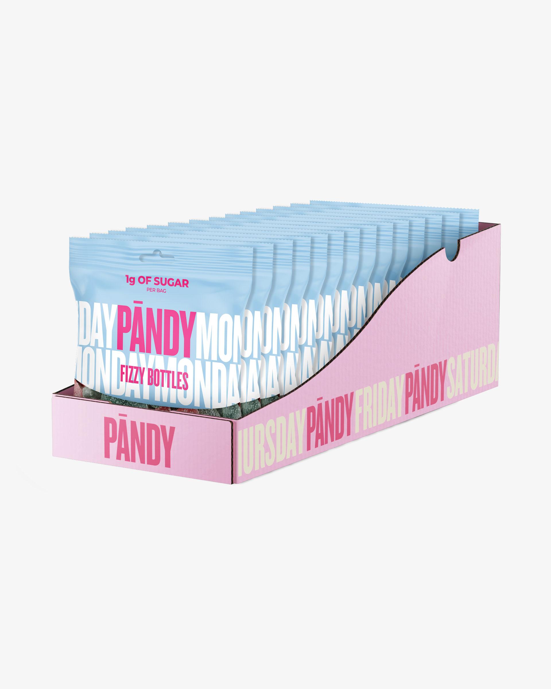 Pändy Pändy Candy Fizzy Bottles - 14 stk hel eske