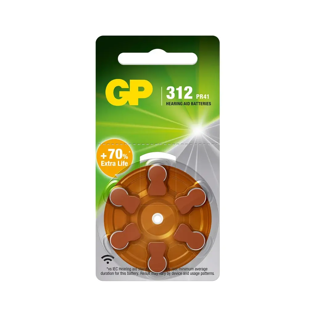 GP BATTERIES GP BATTERIES GP ZA 312-D6 / PR41 GPZA312-D6 Tilsvarer: N/A