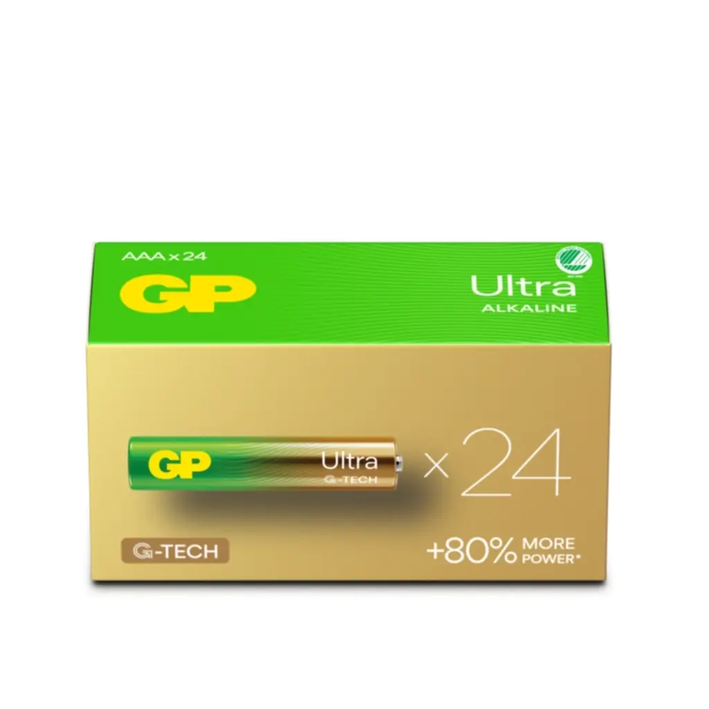 GP BATTERIES GP BATTERIES GP Ultra Alkaline AAA-batteri LR03/24AU 24-pakk 151446 Tilsvarer: N/A