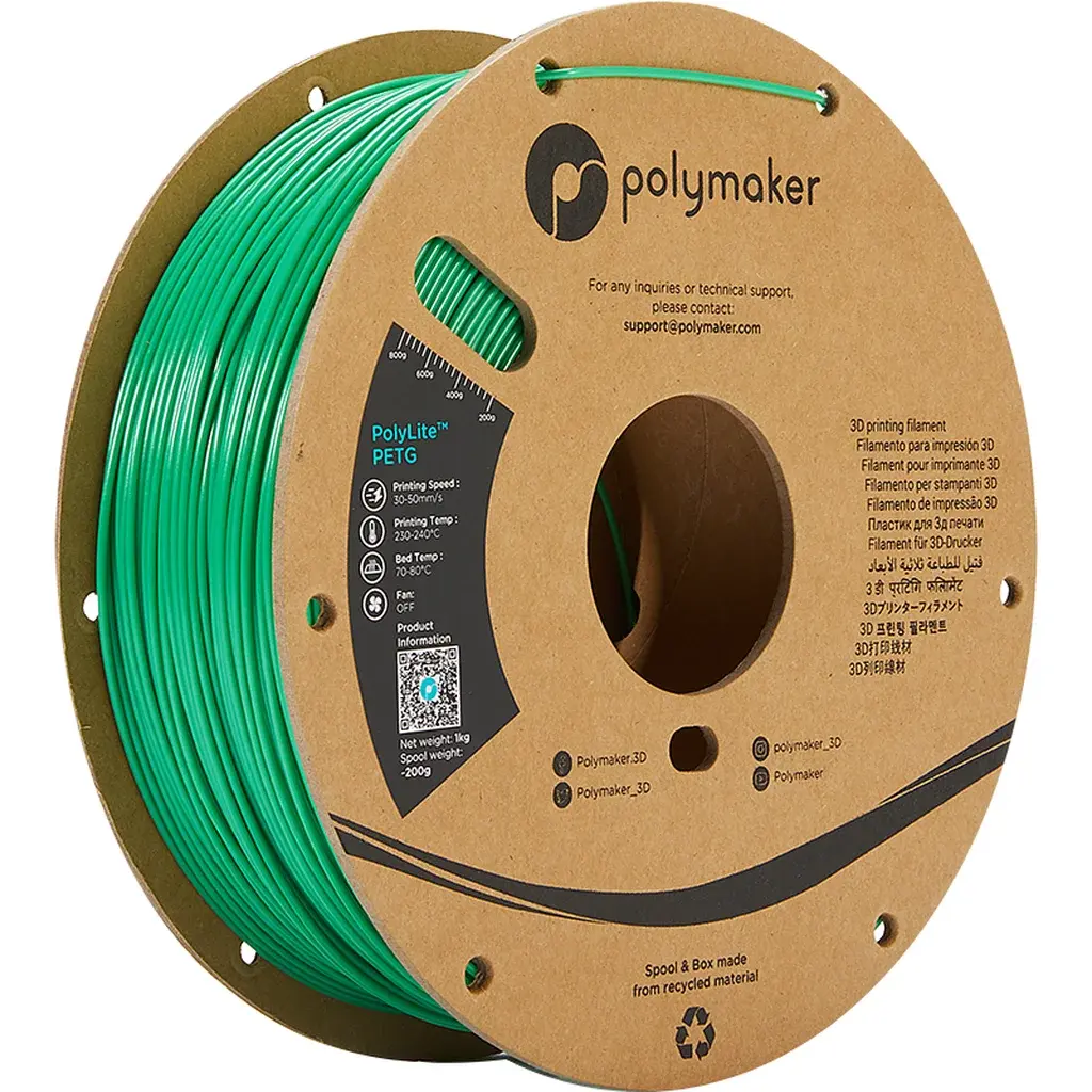 Polymaker Polymaker Polymaker Polylite PETG 1,75 mm - 1kg Grønn 6938936710073 Tilsvarer: N/A
