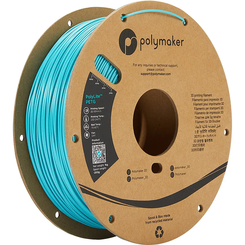 Polymaker Polymaker Polymaker Polylite PETG 1,75 mm - 1kg Turkis 6938936710127 Tilsvarer: N/A