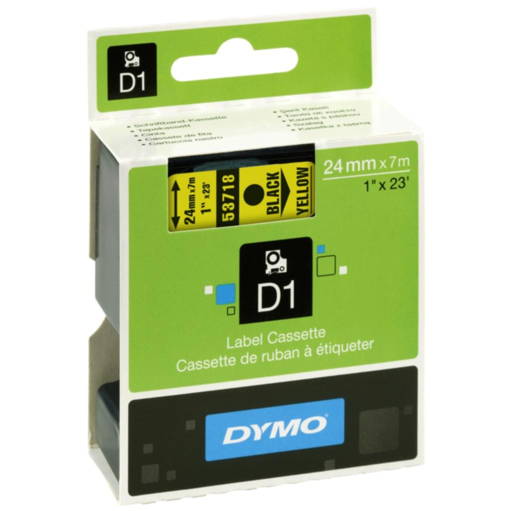 DYMO DYMO Merkebånd Dymo D1 24 mm, svart på gul