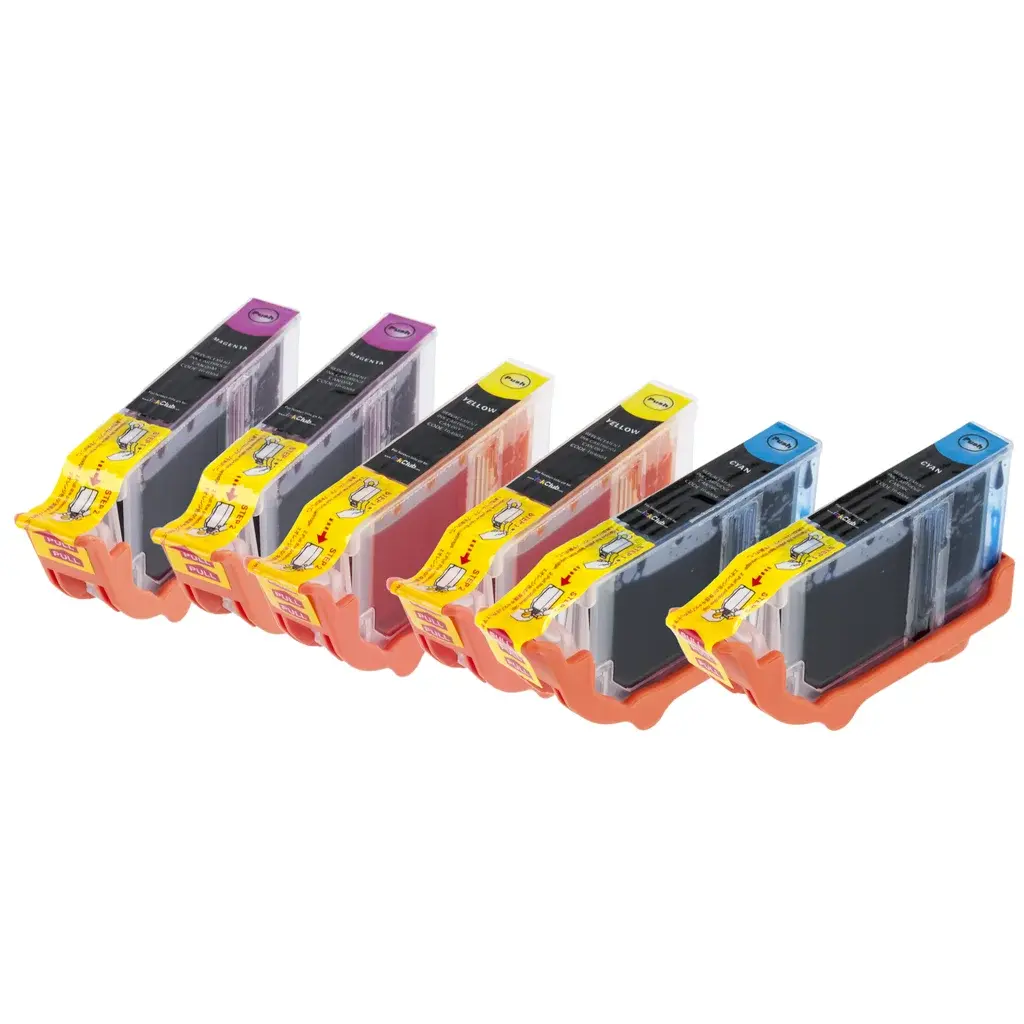 inkClub Multipack, 6 blekkpatroner, 2x(C/M/Y)