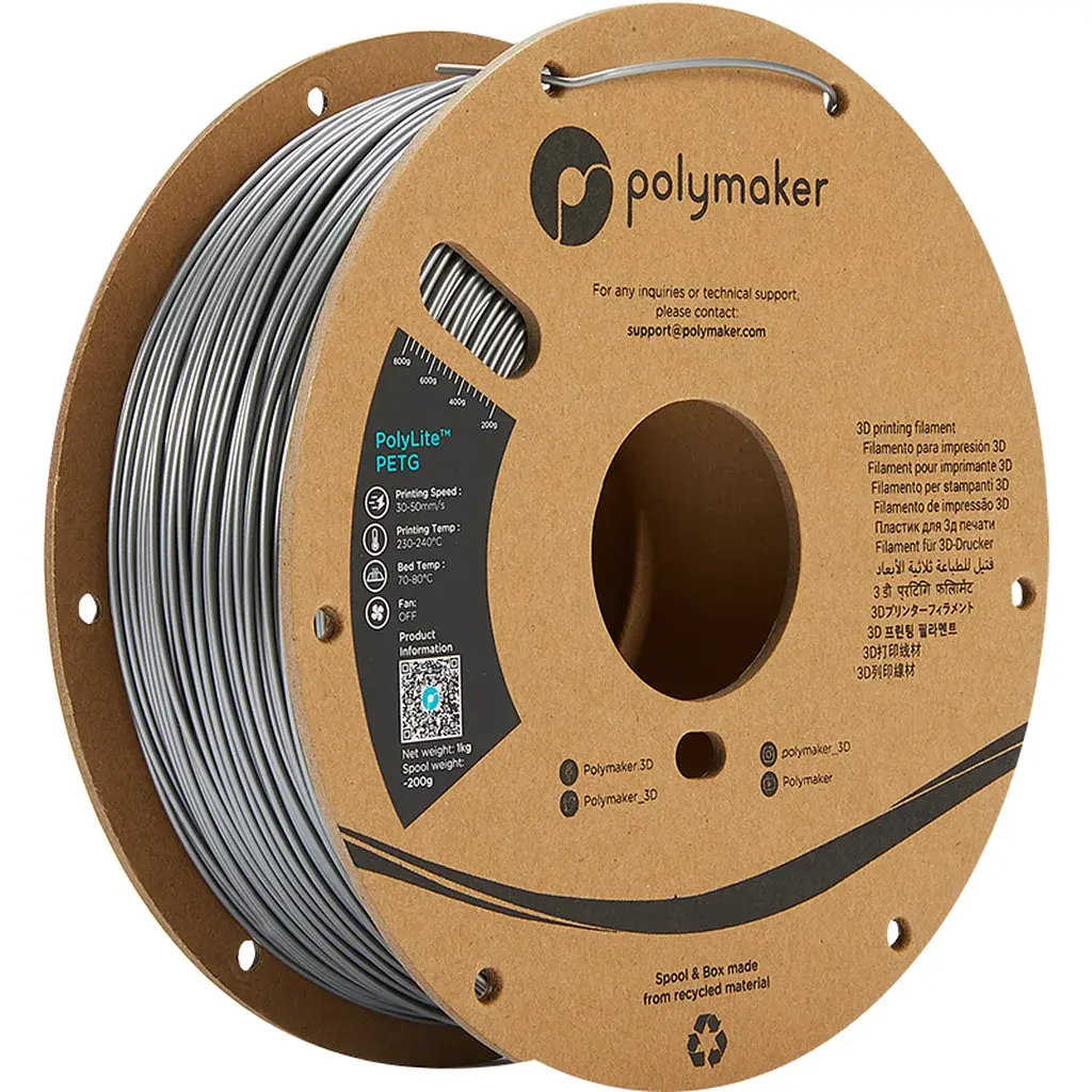Polymaker Polymaker Polymaker Polylite PETG 1,75 mm - 1kg Sølv 6938936710141 Tilsvarer: N/A
