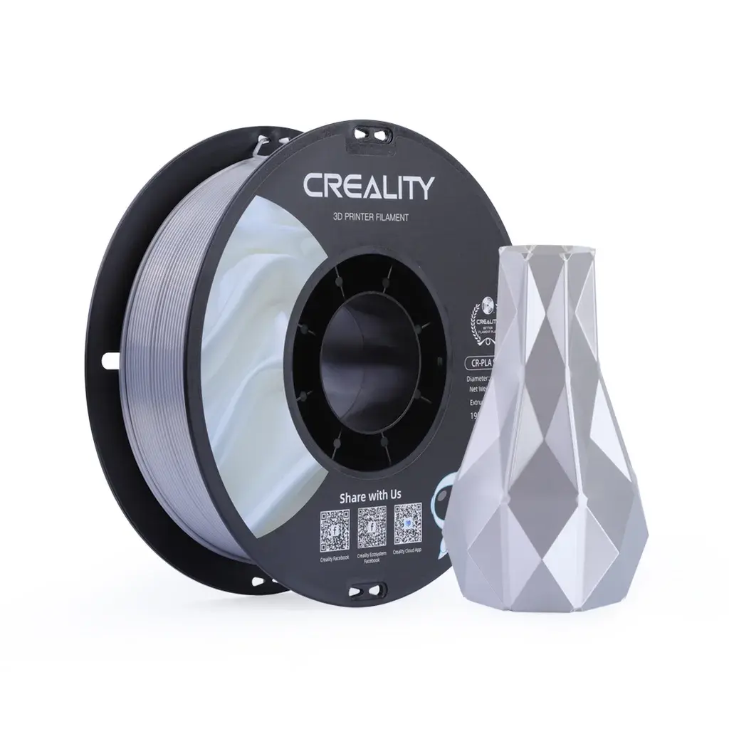 Creality Creality Creality CR-PLA Silk - 1.75mm - 1kg Sølv 6971636408901 Tilsvarer: N/A