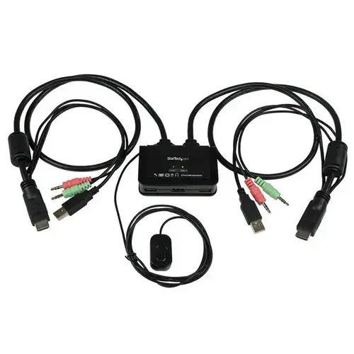 Startech Startech 2 Port Usb Hdmi Cable Kvm Switch W/ Audio And Remote Switch
